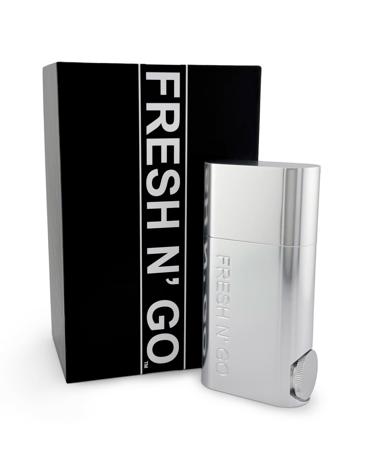 Closed silver toothbrush kit with packaging