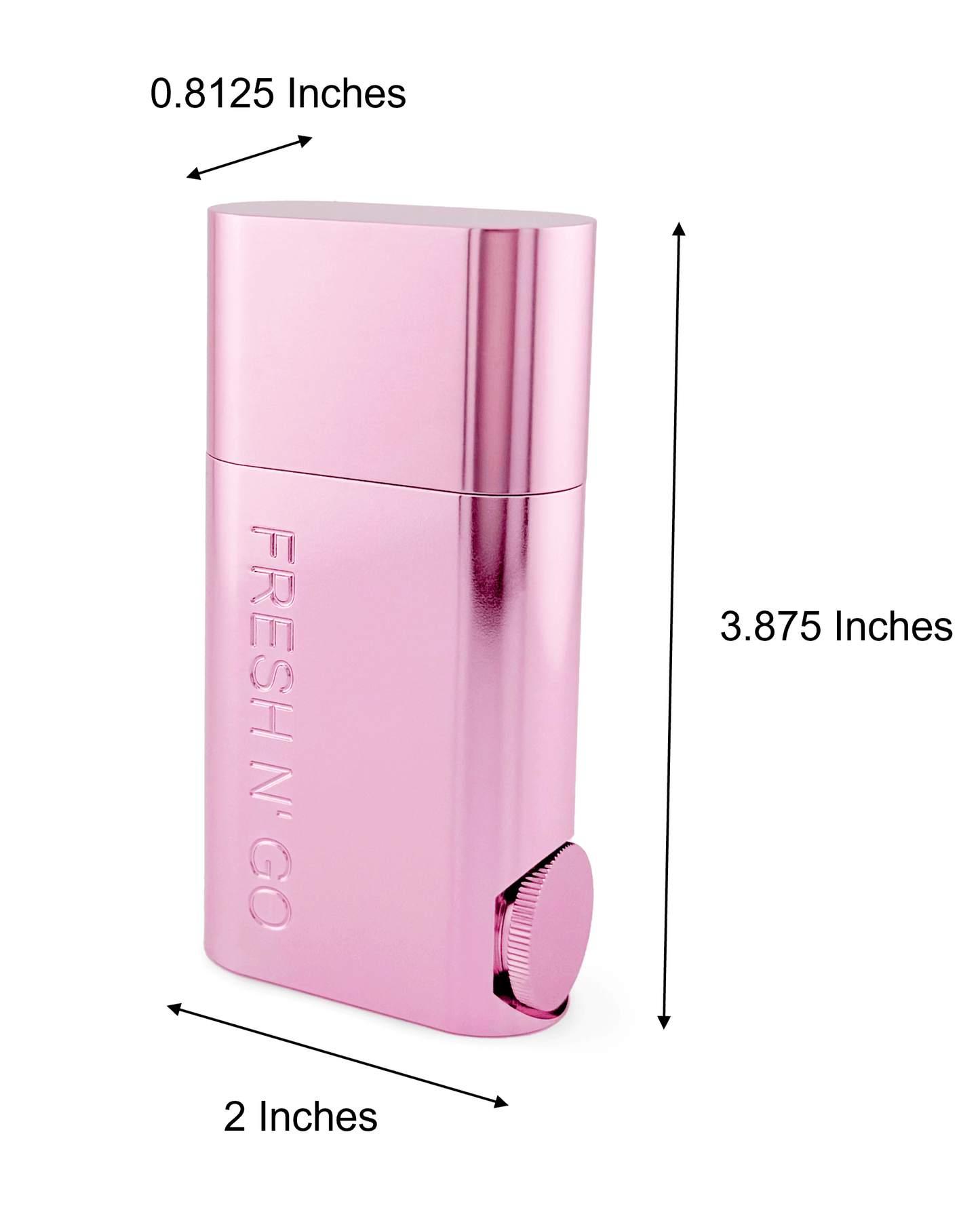 Compact pink oral care kit with travel-friendly dimensions